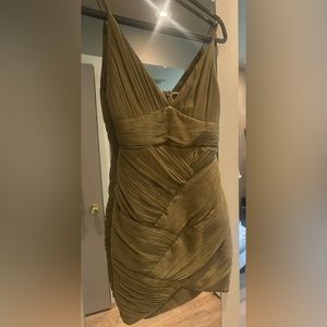 Olive Green lined mini dress ASOS size 2